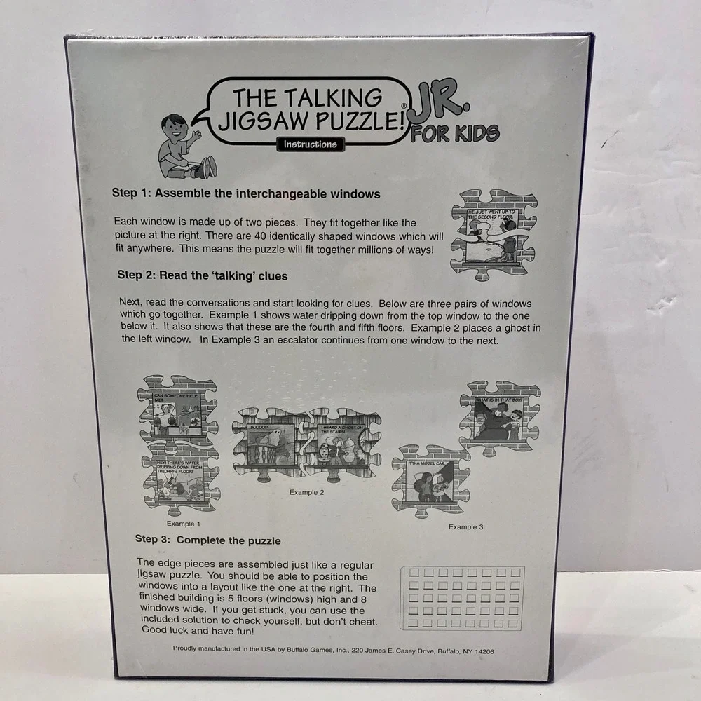 The Talking Jigsaw Puzzle Jr Junior Kids School 1994 Buffalo Games NEW Sealed